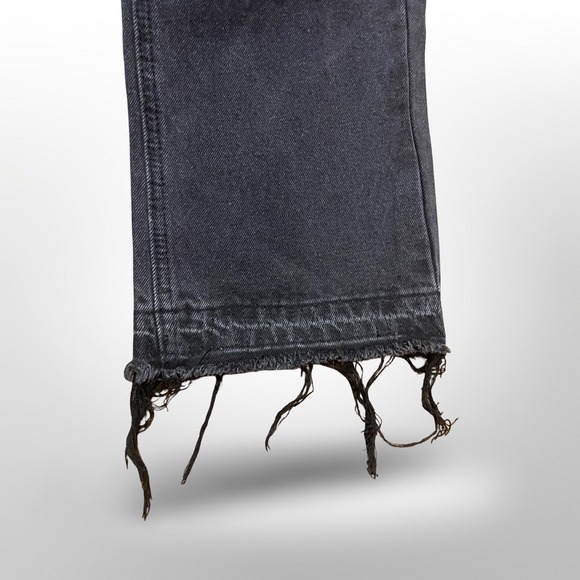 Lemandik Levi's chrome hearts black washed leather Cross distressed frayed jean - Picture 6 of 16